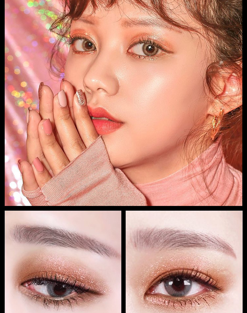 雪菲菲璀璨晶闪眼影盘 沙漠玫瑰 珠光哑光干湿不飞粉持久防水眼影