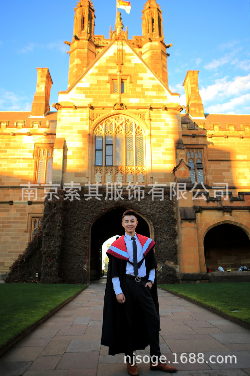 澳大利亚悉尼大学硕士服 学院风学位服 大学生成人毕业照典礼服