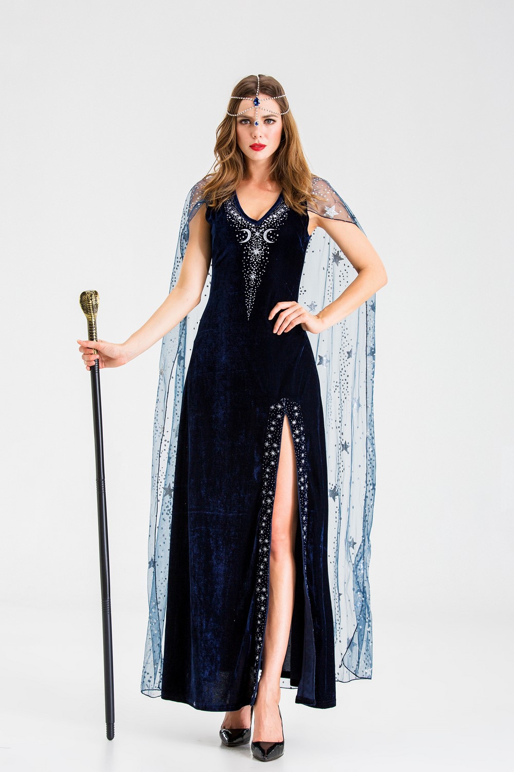 万圣节成人埃及艳后法老服装 女王皇后角色扮演服希腊女神演出服