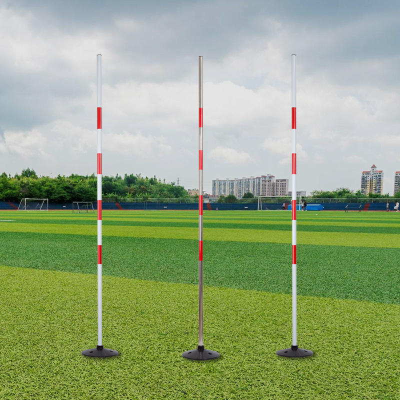 足球训练器训练标志杆学校体育训练标杆2米红白标志杆 蛇形跑标杆