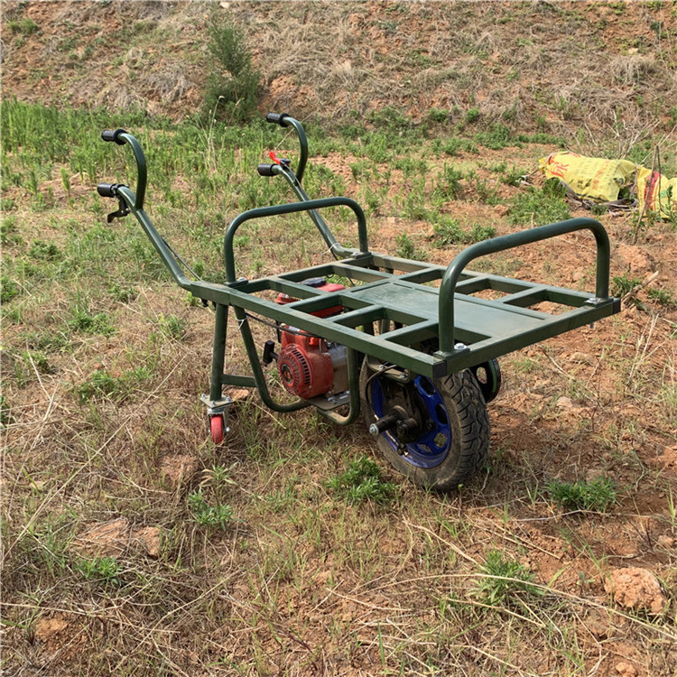 农用粮食运输翻斗车 烧汽油的独轮工具车 贵州独轮鸡公车报价