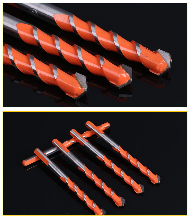 大理石直柄高速麻花钻头 木工瓷砖开孔器玻璃合金霸王钻头组套