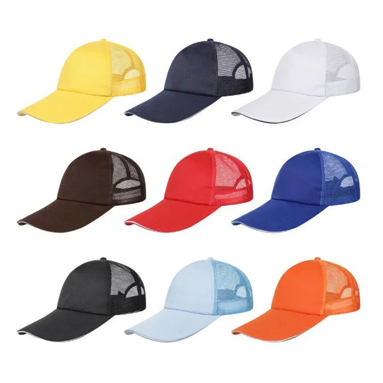 Advertising Cap Custom Travel Hat Sun Hat Peaked Baseball Cap Mesh Cap in Stock Wholesale Printed Logo