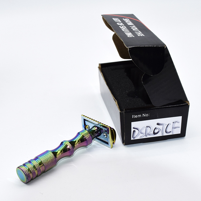 外贸双面刮胡刀男士剃须刀老式双面刮脸刀手动调节剃须刀架剃刀