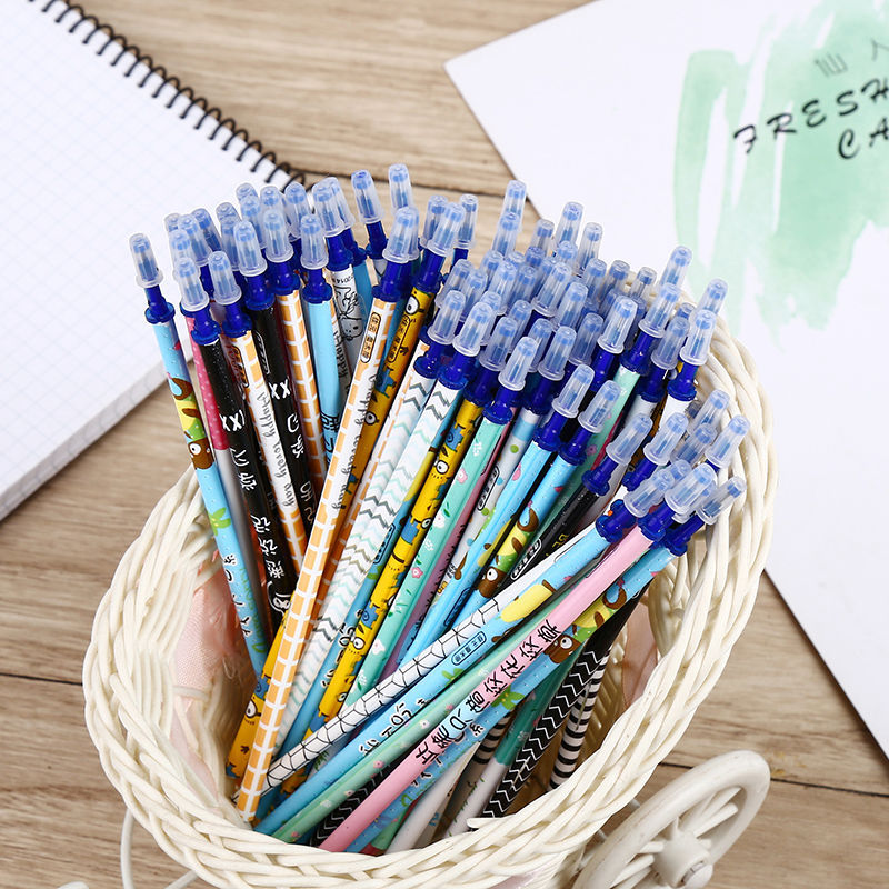 全针管摩易擦可擦笔笔芯黑色针管头0.5mm小学生用饼干女孩晶蓝色