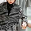 Chengyuhong 19 Autumn and winter Easy Korean Edition lattice have more cash than can be accounted for tassels houndstooth Wool coat Woolen coat 2113 Chengyuhong 19 Autumn and winter Easy Korean Edition lattice have more cash than can be accounted for tassels houndstooth Wool coat Woolen coat 2113