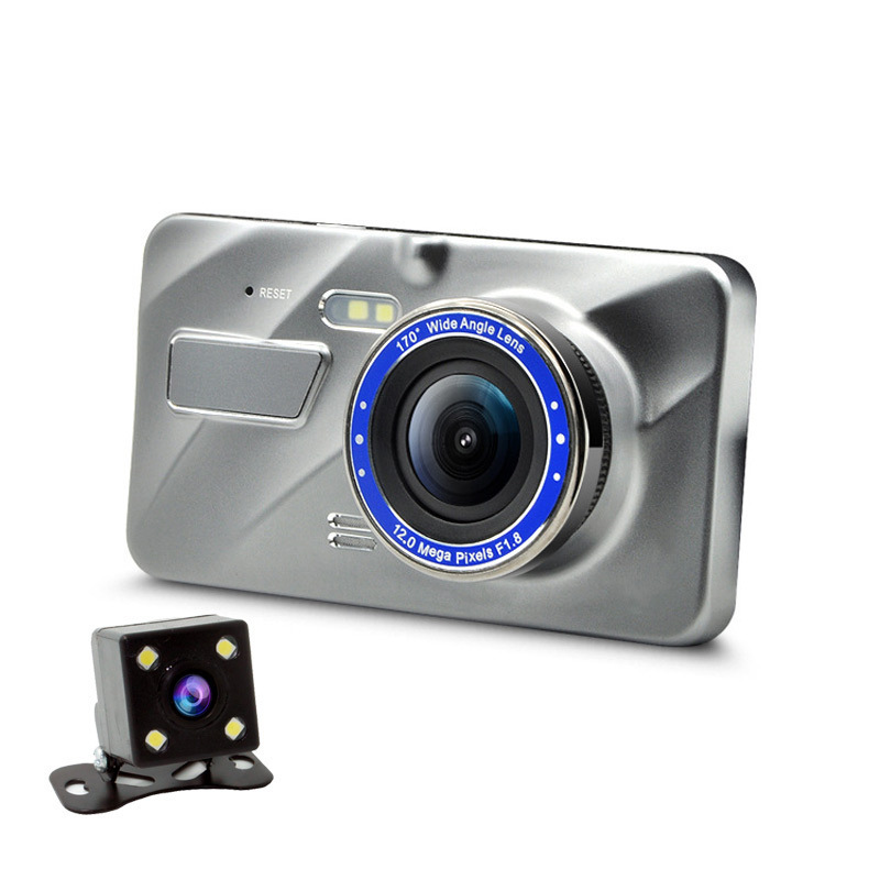 Cross-Border Car Driving Recorder New HD 1080P Hidden Double Lens Front and Rear Double Recording Factory Wholesale