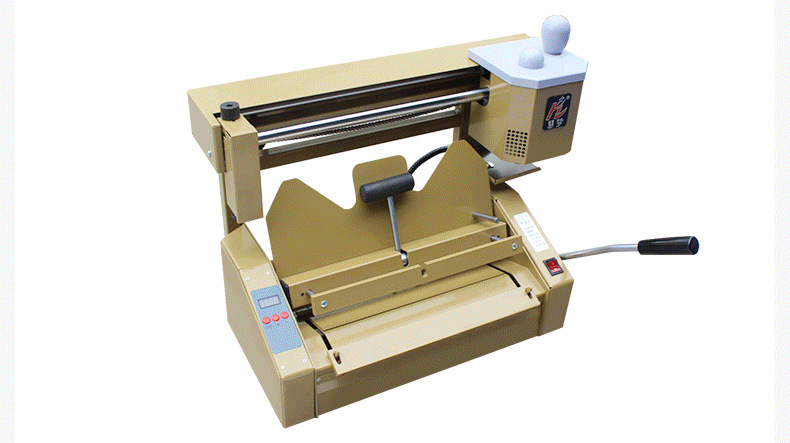 手动台式办公桌面型标书文件合同书籍论文报告胶装机装订机无线热