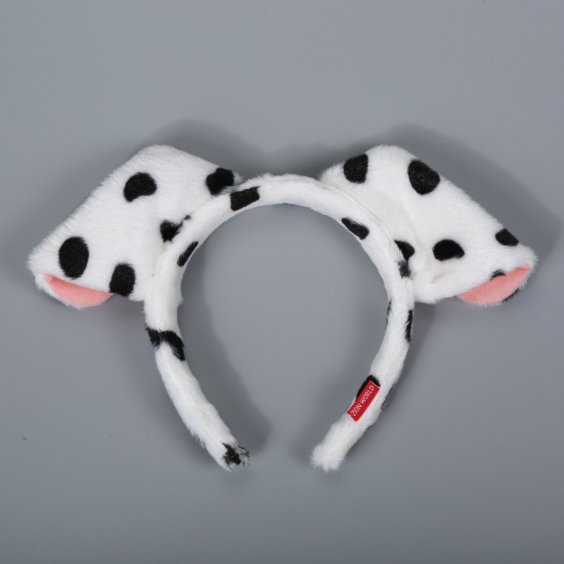 小狗发箍 斑点狗耳朵卡通头饰 黄狗游乐场头箍