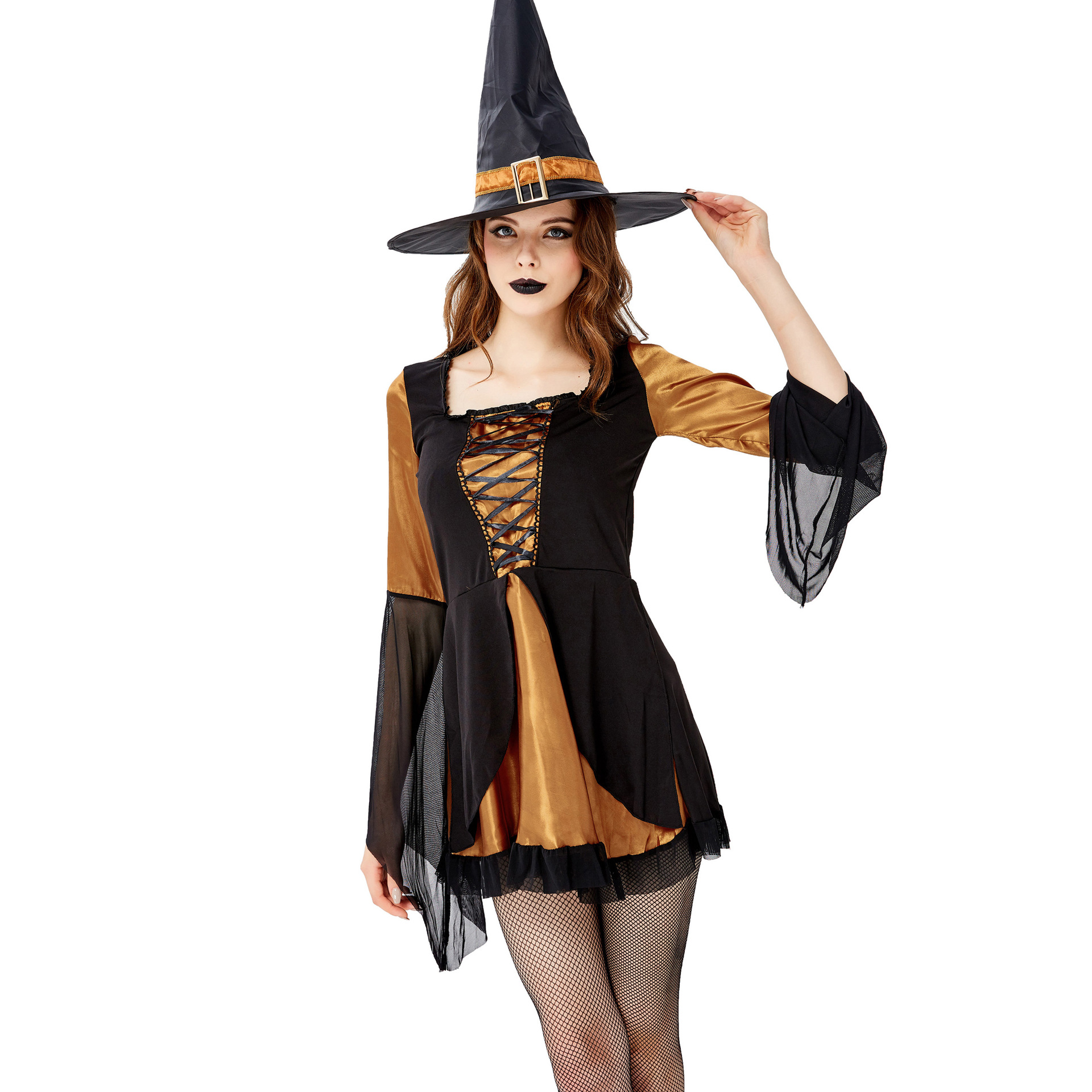 s-l 大码 万圣节女巫服装 化妆舞会表演角色扮演女士吸血鬼巫婆装