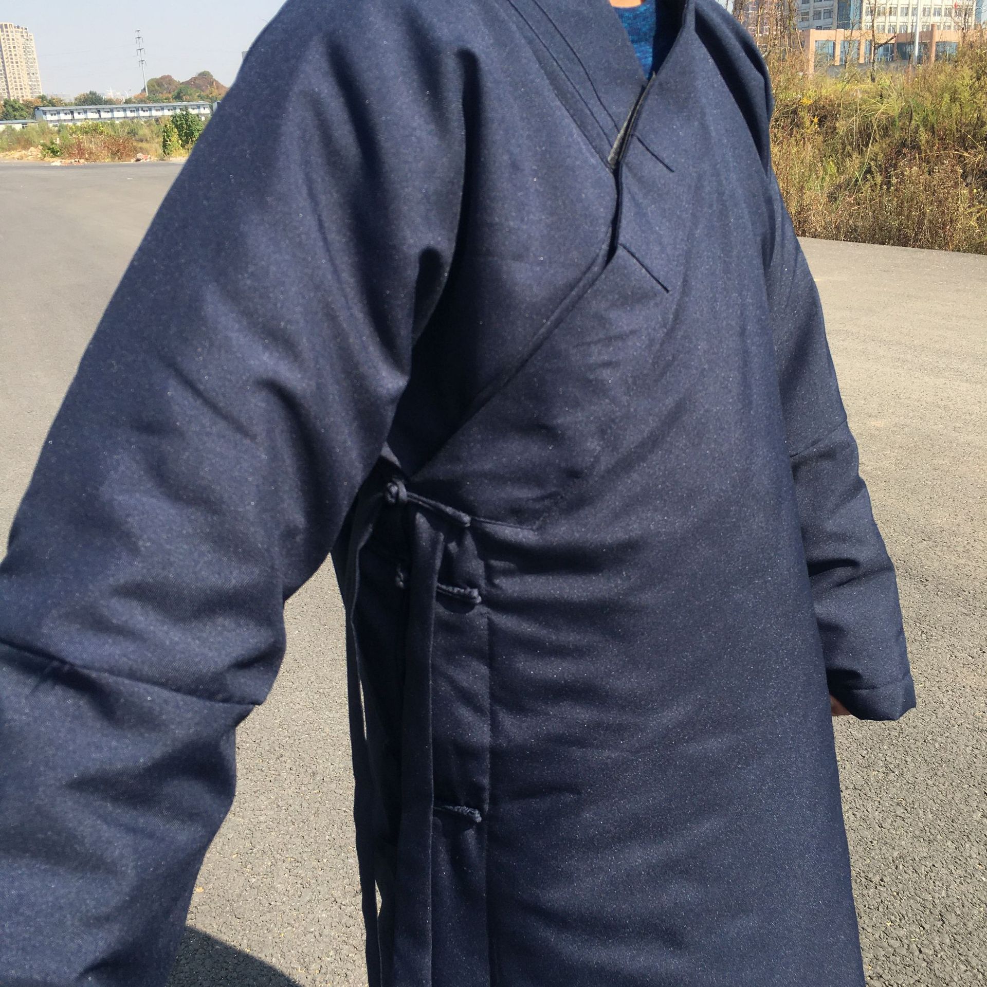 道袍道士服装道教用品长袍冬款长袍加棉长袍道士服棉袍秋冬款长袍