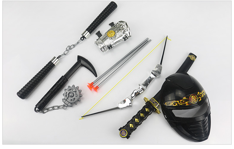 儿童玩具日本忍者刀武器套装流星锤护腕弓箭双节棍舞台道具