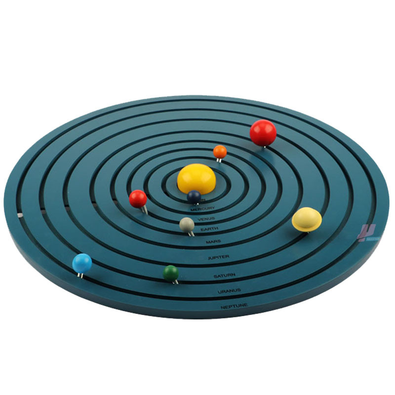 蒙氏教具立体八大行星国际板早教玩具太阳系行星科学文化九大行星