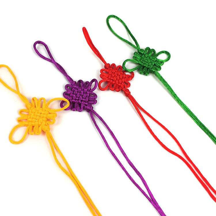 6盘长款中国结半成品diy手工编织装饰挂件红绳配件材料挂绳批发