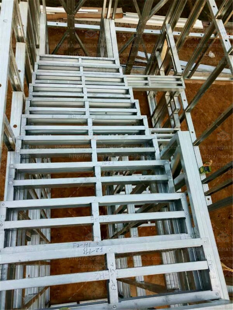 轻钢别墅龙骨 农村拼接房钢架 轻钢房型材 轻钢结构别墅材料价格