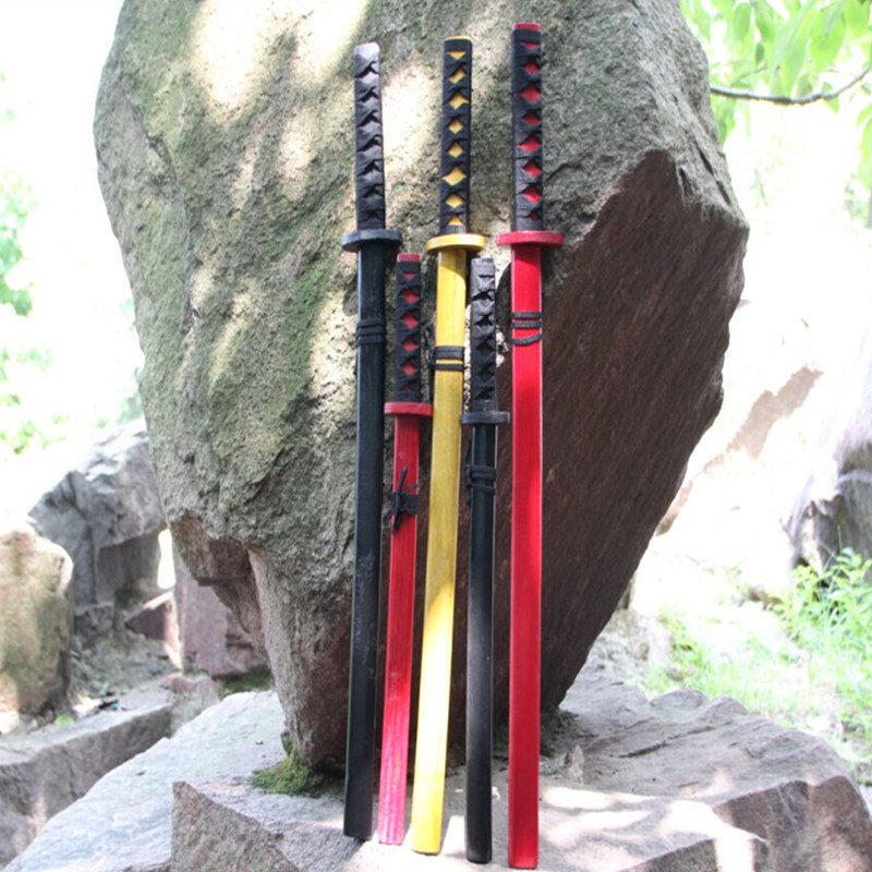 72cm大号木制喷漆武士刀 木质东阳刀 儿童模型刀剑 景区热卖货源