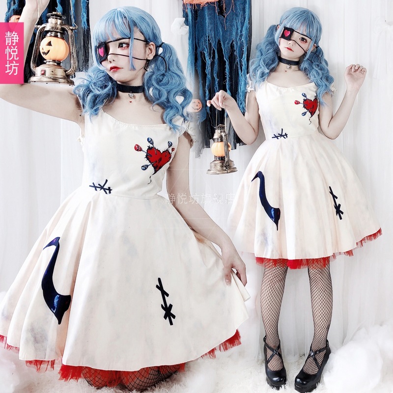 万圣节服装成人女巫鬼新娘人偶服巫婆公主裙吸血鬼女巫装小丑服装