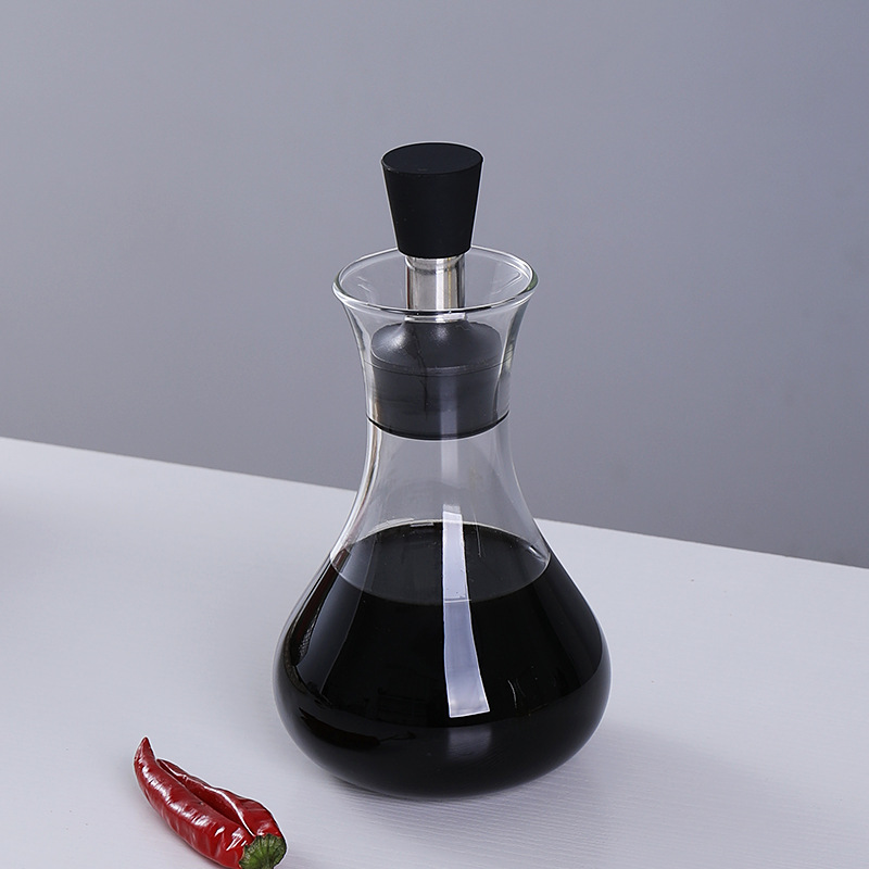 Household European-Style Danish Oil Bottle High Temperature Resistant Side Leakage Prevention Glass Oil Pot Liquid Soy Sauce and Vinegar Seasoning Box
