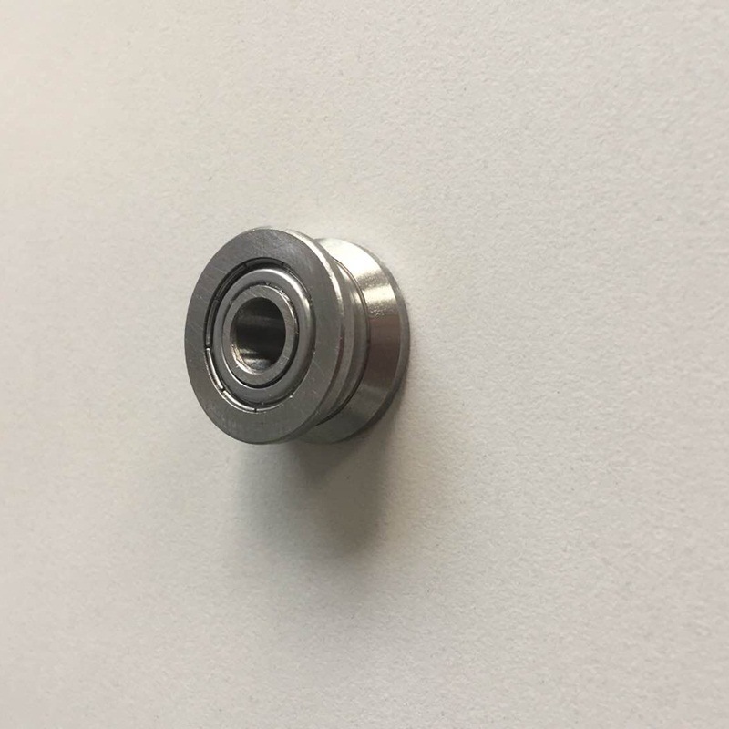 v型槽轴承lv20/7zz 内径7 外径22 厚度11 双列球轮子带槽深沟球