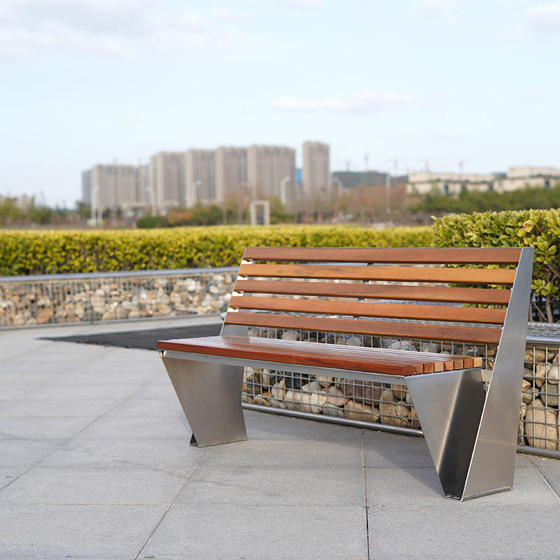 不锈钢排椅室外长椅防腐木公园椅车站小区等候椅广场商场户外座椅