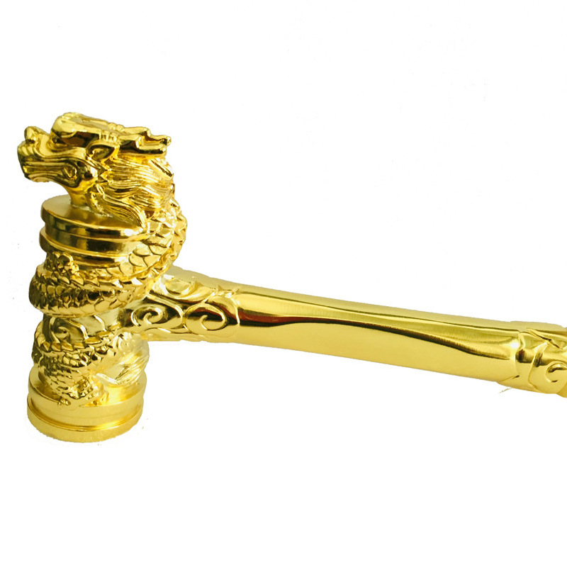 开工仪式锤用品装修开工大吉开工锤质量青铜龙头锤子刻字装饰公司