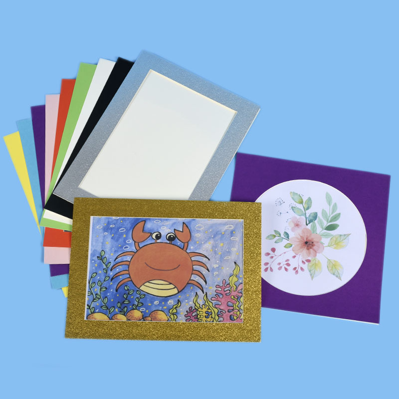 4k卡纸画框a4简易纸相框儿童画裱画美术作品展示框透明膜可挂墙