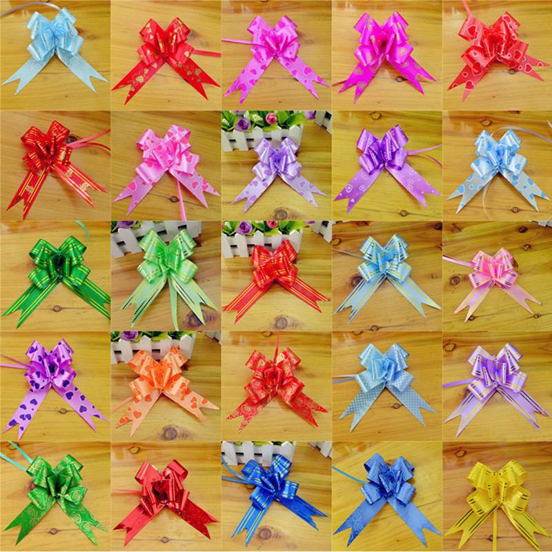 创意款婚车扎花彩带蝴蝶结手拉花礼品包装饰品车把手扎花大号拉花