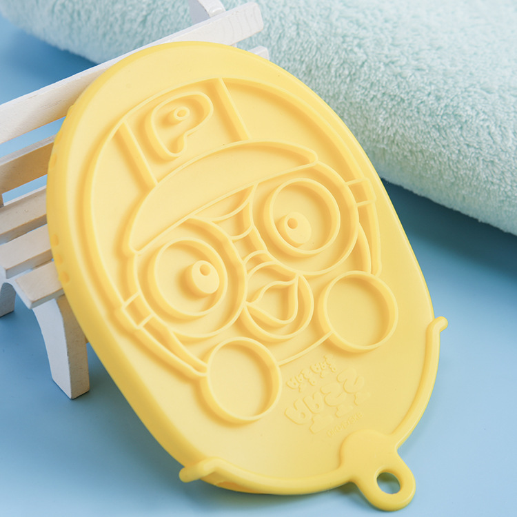 啵乐乐婴儿洗头刷儿童洗澡神器沐浴去头垢宝宝搓澡棉硅胶新生用品