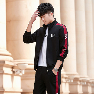 秋装男士运动套装男春秋季青年休闲卫衣三件套青少年学生运动服装