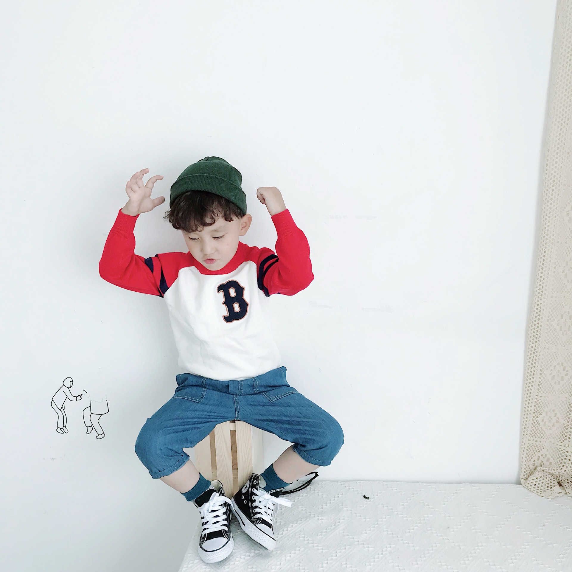 19043款秋冬新款童装撞色男女童条纹 兔绒亲子毛衣家庭装ny毛衣