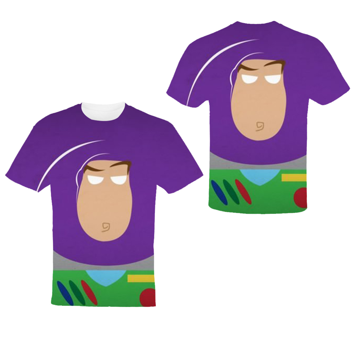 2019年跨境新款玩具总动员3d款欧美时尚短袖t恤成人童装tshirt