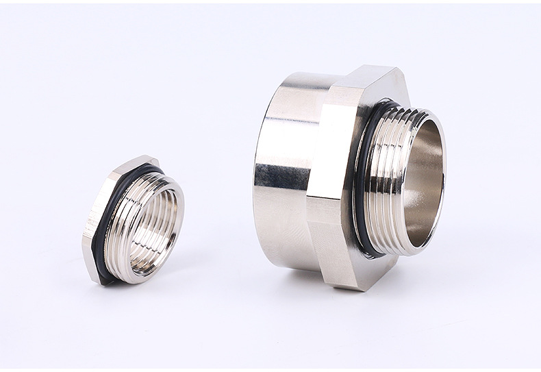 金属缩径环 螺纹内外丝电缆转换接头 黄铜镀镍大变小缩小接头批发