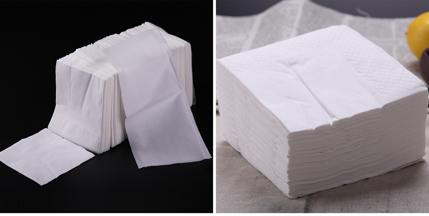 正方形白色餐巾纸定做抽纸巾盒餐厅袋装手帕卫生纸定制印刷logo