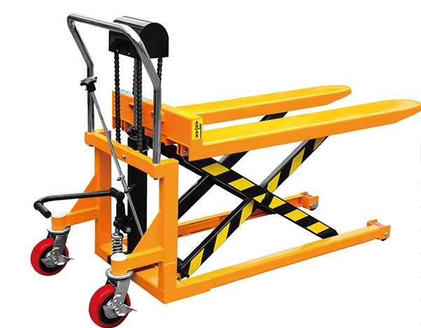 剪叉式搬运车 高起升手动液压升降叉车 高升程托盘车地牛