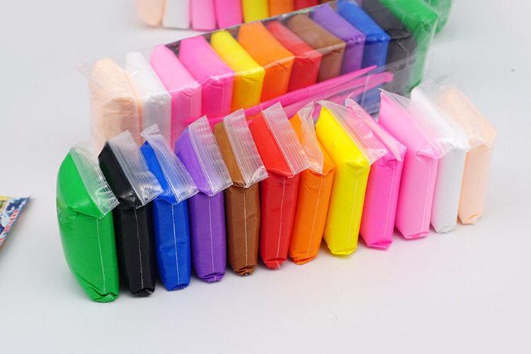 超轻粘土24色套装益智彩泥玩具厂家橡皮泥批发儿童太空纸黏土只销