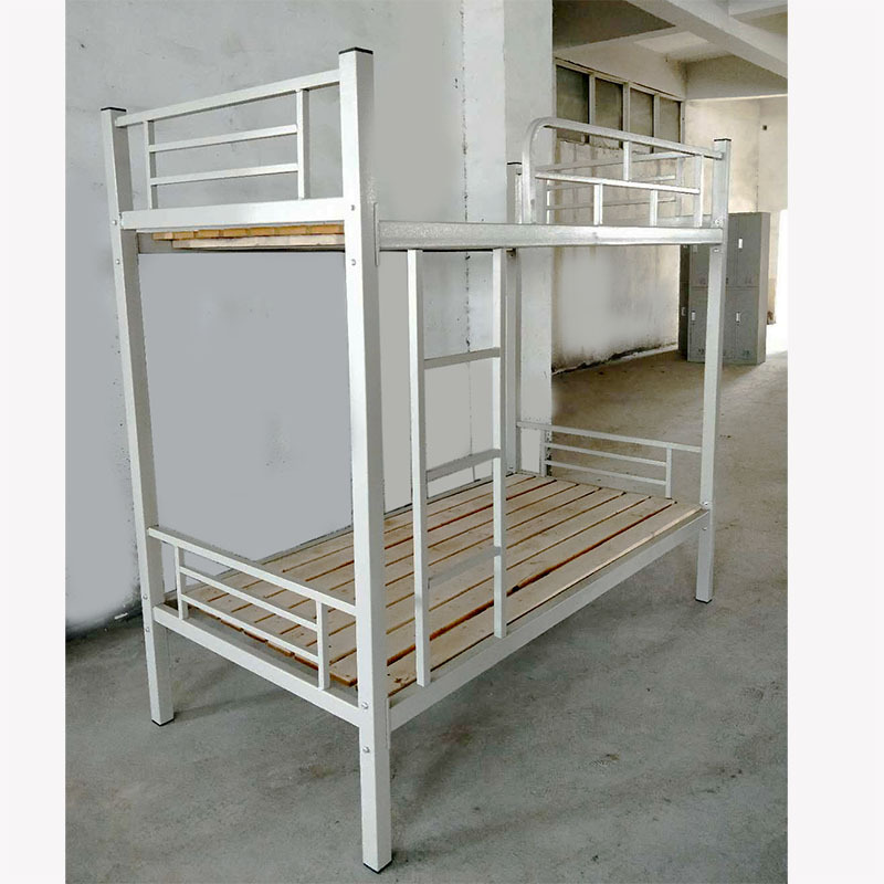 美明达宿舍上下床学校1m方管50铁床加厚松木高低床员工上下铺批发