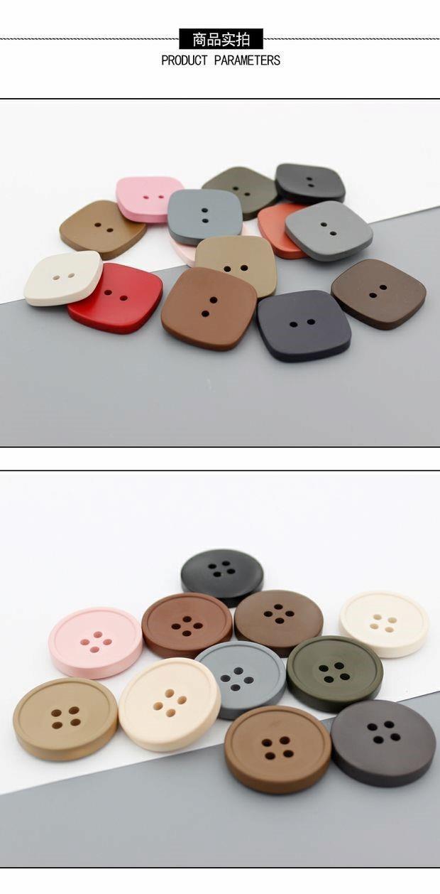 大衣纽扣百搭方形女双面尼羊绒风衣圆形毛衣服扣子驼色西装钮扣