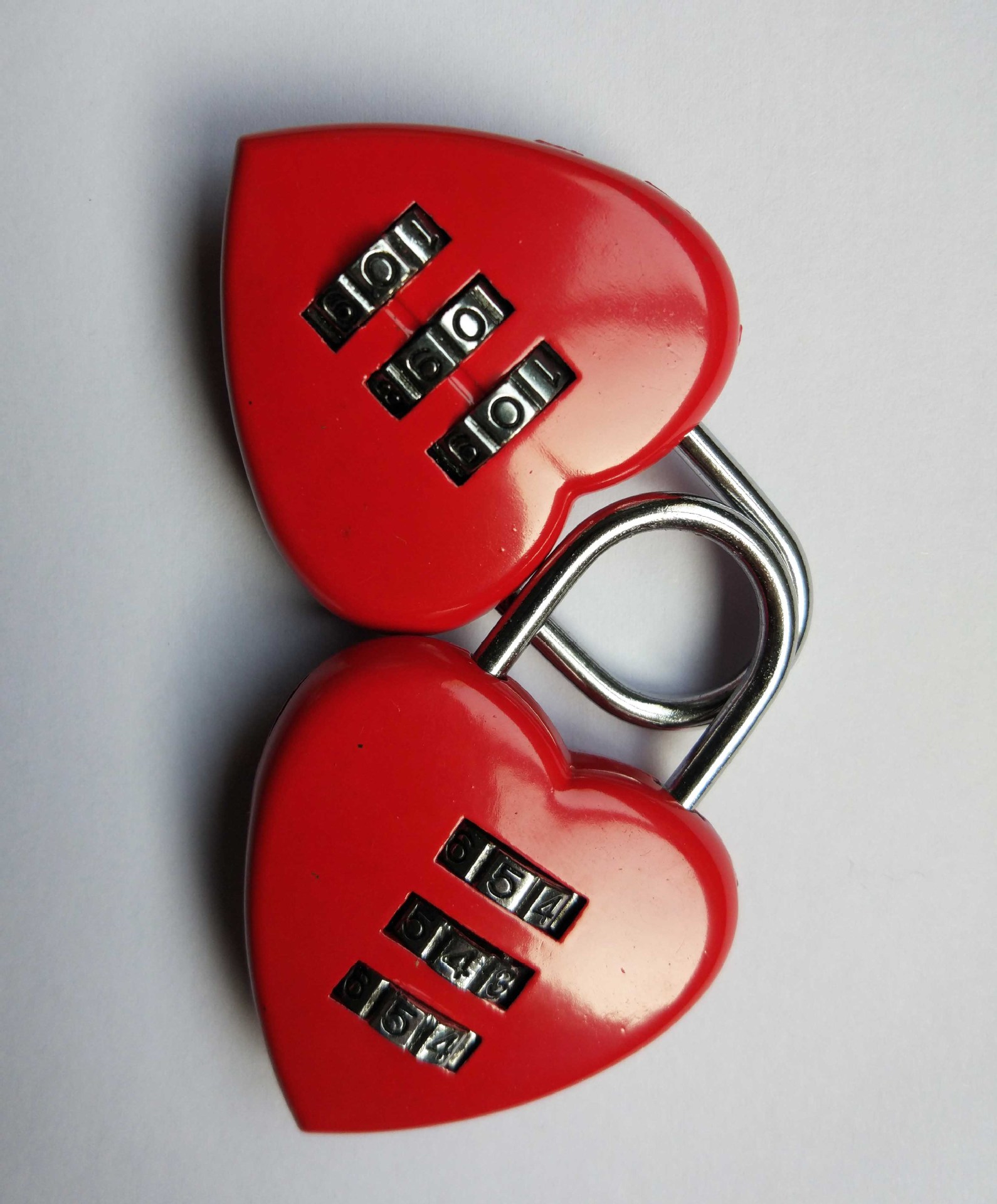 3位时尚心形旅行挂锁创意爱心小挂锁行李箱密码锁定制儿童密码锁