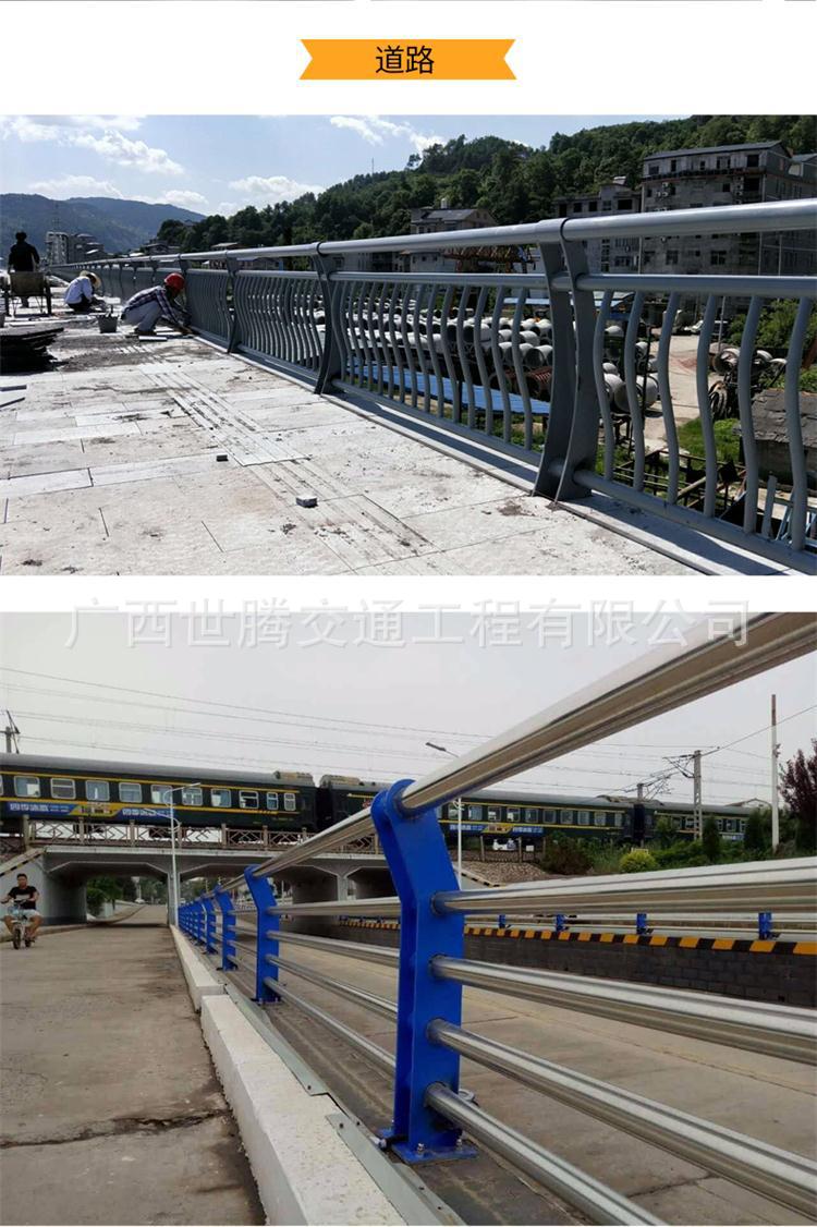 厂家供应不锈钢桥梁护栏 河道栏杆 桥梁防撞不锈钢复合管栅栏