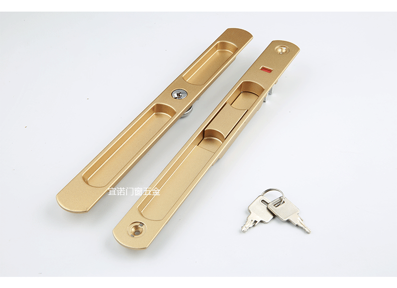 【工程批发】一字钩锁推拉门锁按压条形锁一字锁断桥推拉条锁