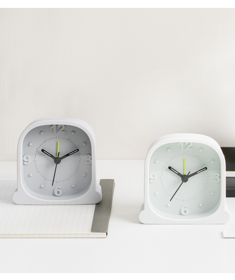 佐敦朱迪静音闹钟时尚硅胶座钟创意简约卧室床头多功能电子时钟