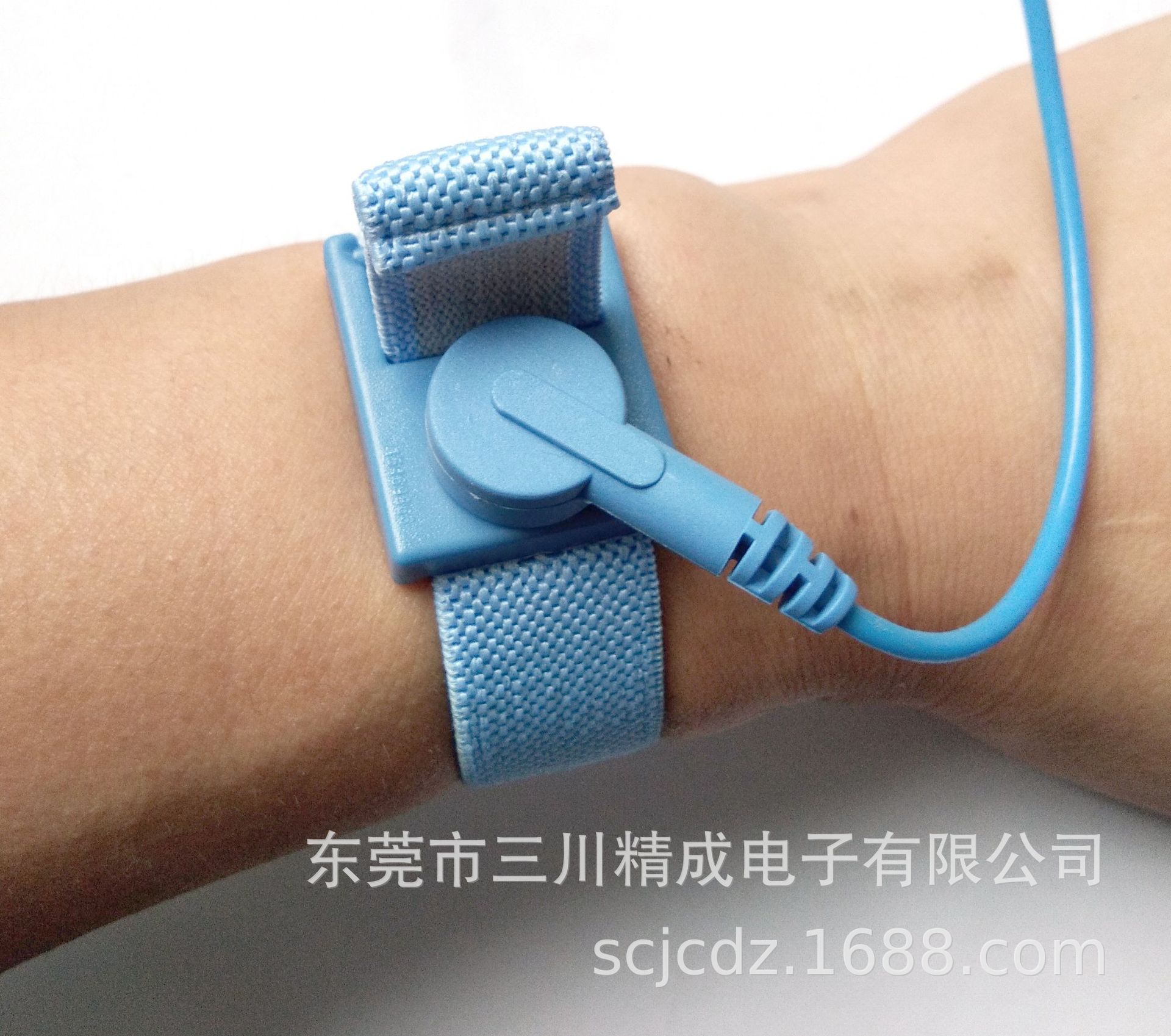 【东莞市三川精成 厂家直销】 防静电手腕带定制款 加长静电环