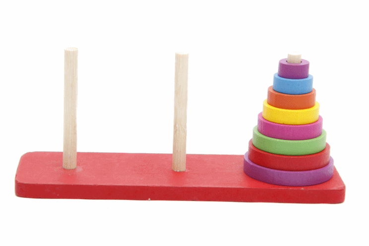 汉诺塔木制8层十层益智儿童木质汉罗塔玩具小学生逻辑思维训练