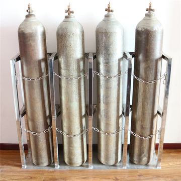 氧气乙炔瓶不锈钢四瓶固定支架厂家40升气瓶存放架防倾倒装置价格