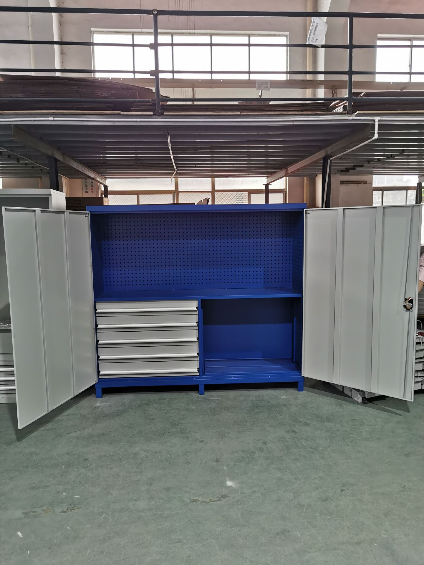 重型双开门车间抽屉式工具柜可定制储物柜五金工具置物柜铁皮柜子