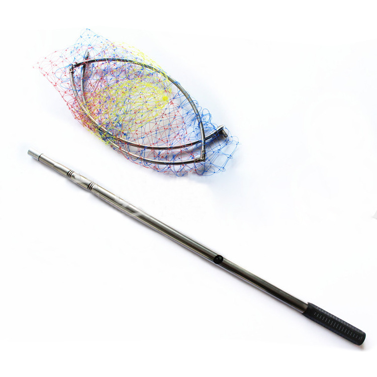 5米-3.0米伸缩定位可搭配钩鱼叉抄网 捞鱼网渔具