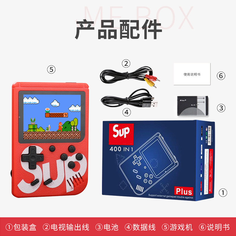 Cross-Border PSP Sup Mini Handheld Game Machine Super Mary Russian Square Single Double 400-in-One