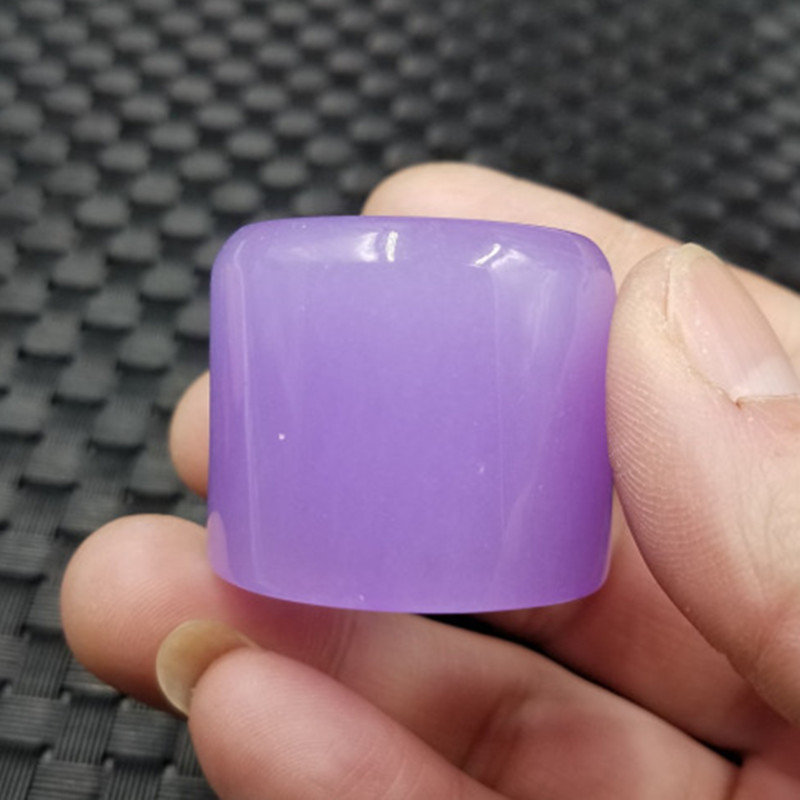 玉龙玉器玉石紫色玉石扳指加宽加大号石英岩玉扳指玉石戒指