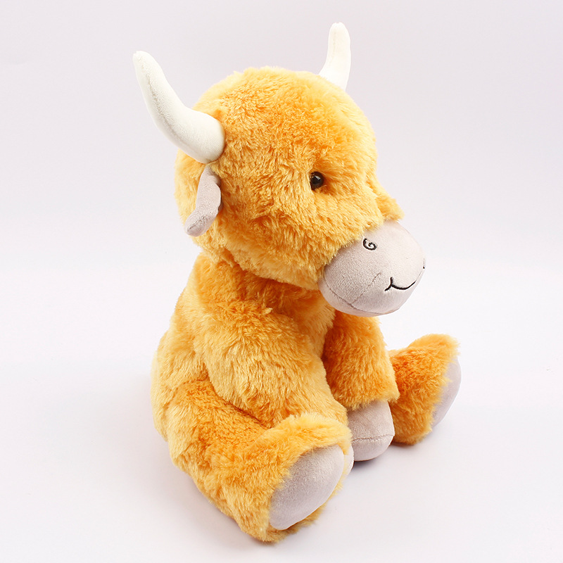 礼品公仔厂定制母婴幼儿logo环保毛绒玩具棕角毛绒牛玩偶打样制作