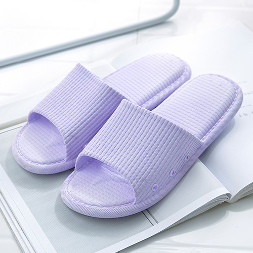 Wholesale Home Summer Couple Indoor Bathroom Slippers Girls' Non-Slip PVC Plastic Bathroom Slippers Flip-Flops